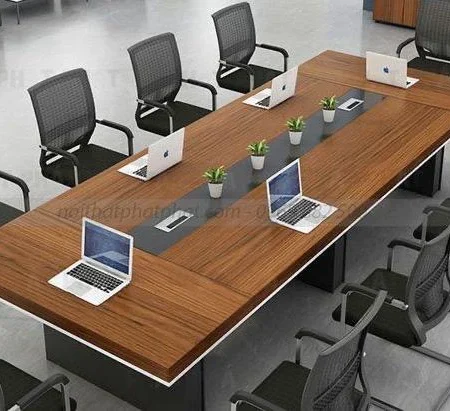 wooden finish conference table